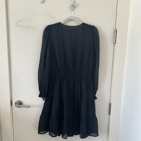Loft Dot Texture Sheer Sleeve Dress NWT - Picture 4 of 5